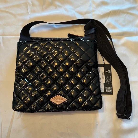 NWT MZ Wallace Black Quilted Crossbody Bag - Picture 6 of 7